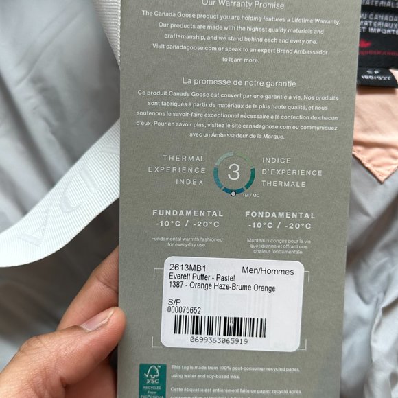 Canada Goose Everett Puffer Pastels (Tags attached) - Orange Haze - Small - Picture 3 of 5